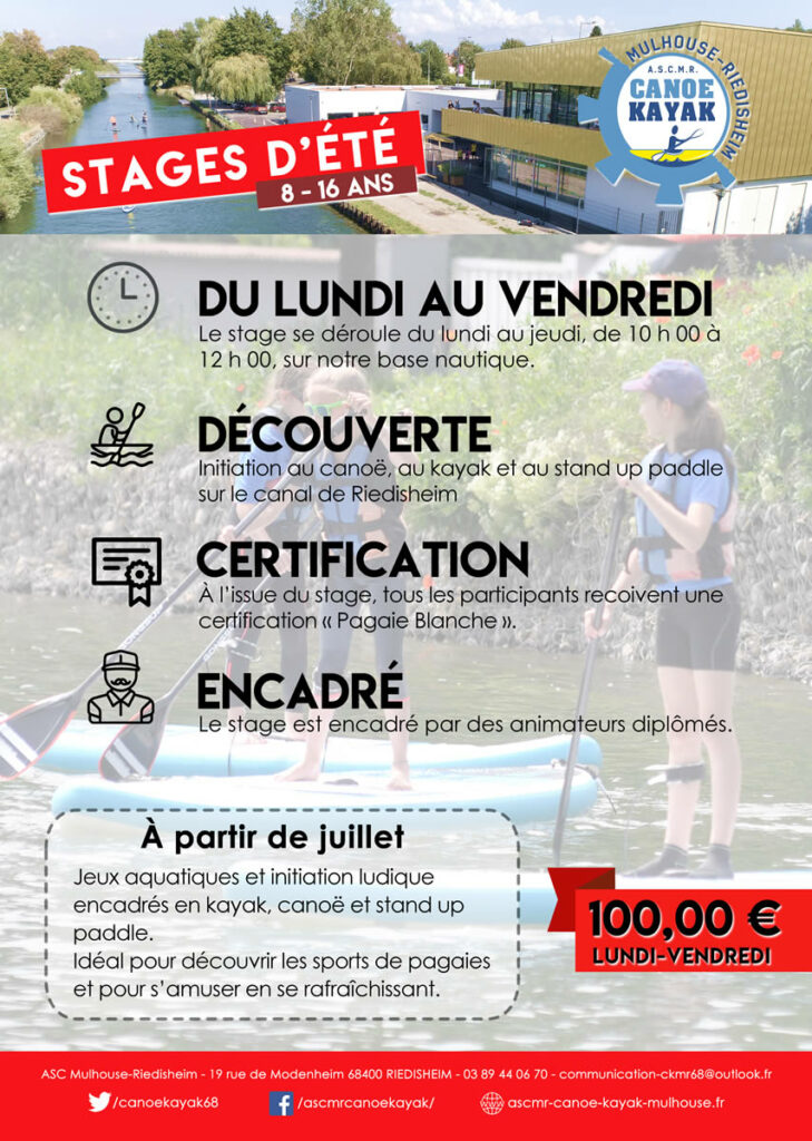 Stage été canoë-kayak paddle 2023